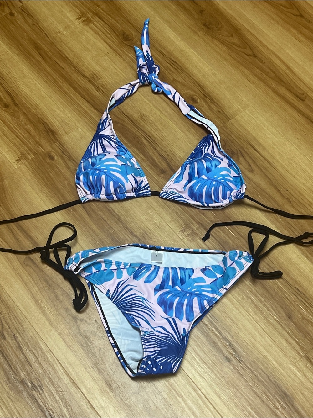 New palm leaf bikini Sz S